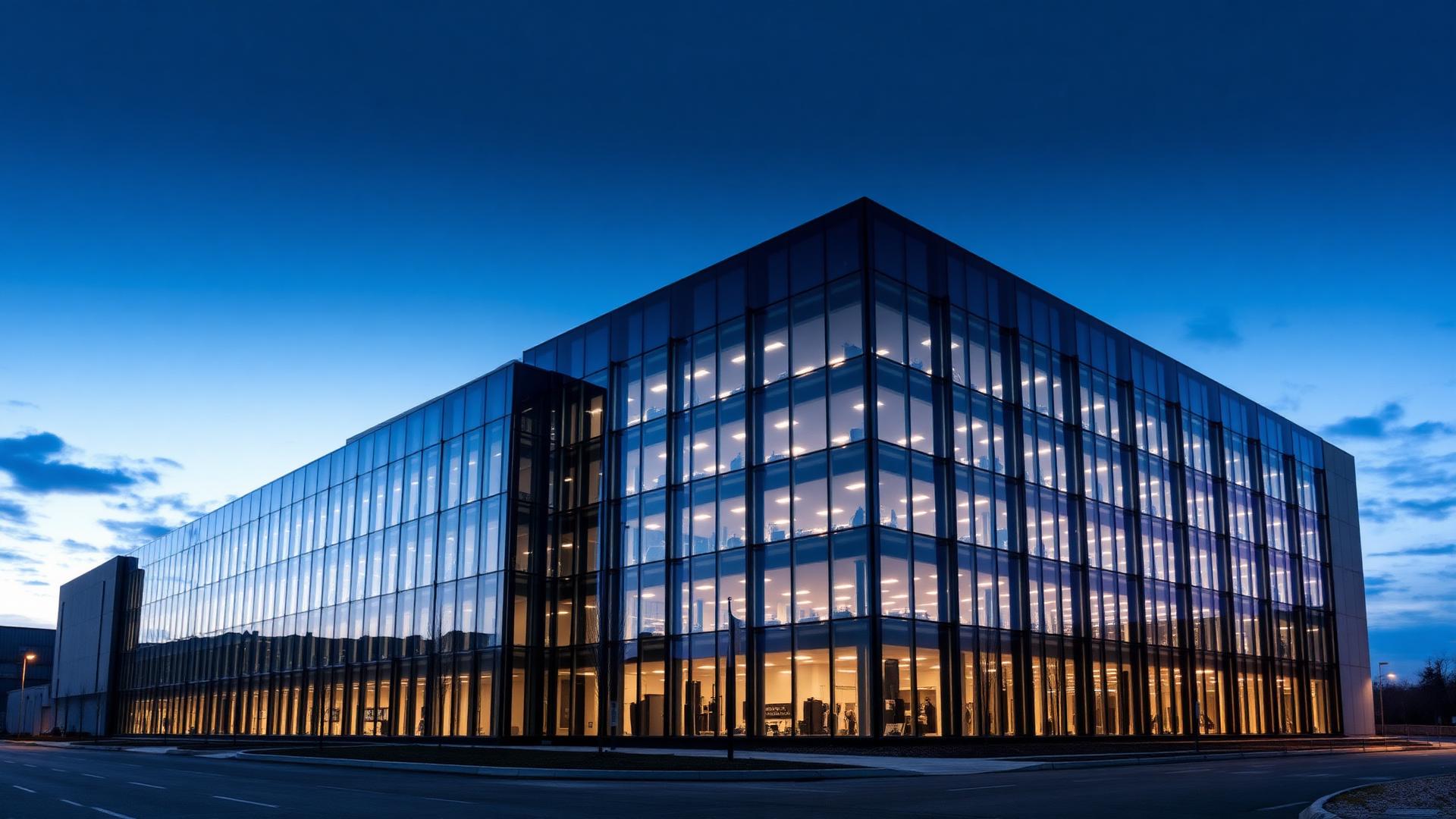 Sede corporativa de DEMIRON al atardecer en Aguascalientes